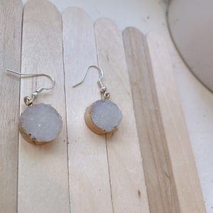 Handmade resin crystal earrings